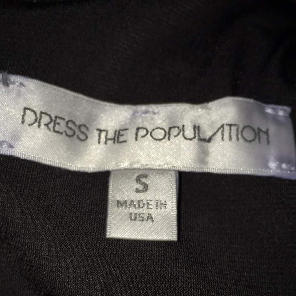 DRESS THE POPULATION BLACK SEQUINED NWOT JUMPSUIT SIZE SMALL - Picture 10 of 11